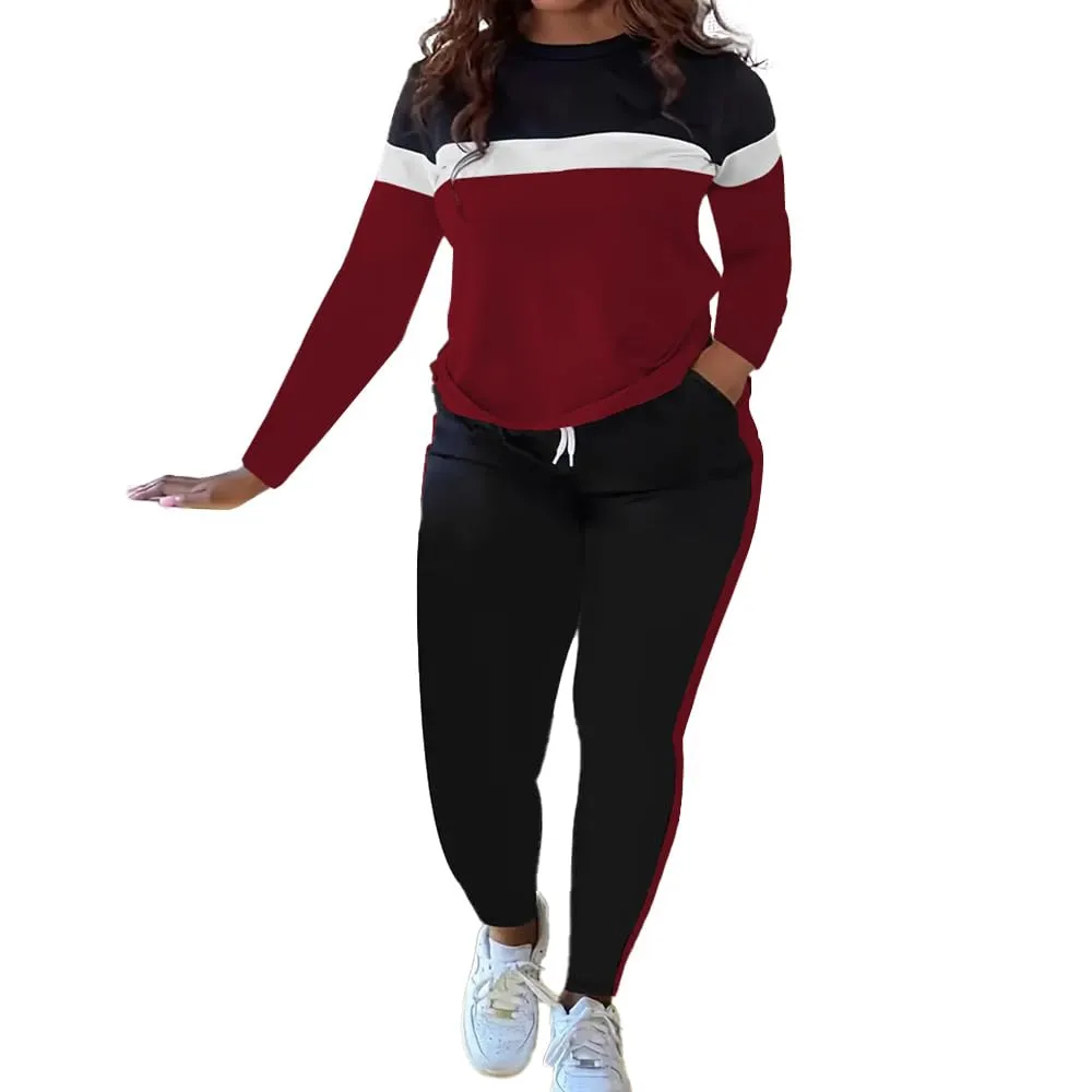 HTD Womens 2 Piece Outfits Casual Sweatsuits Long Sleeve Tracksuit Matching Sets