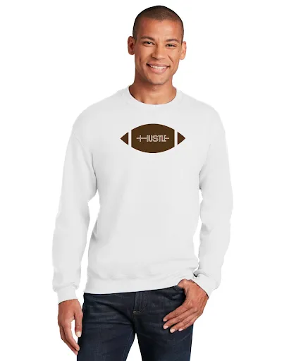 Hustle Football Crewneck Sweatshirts