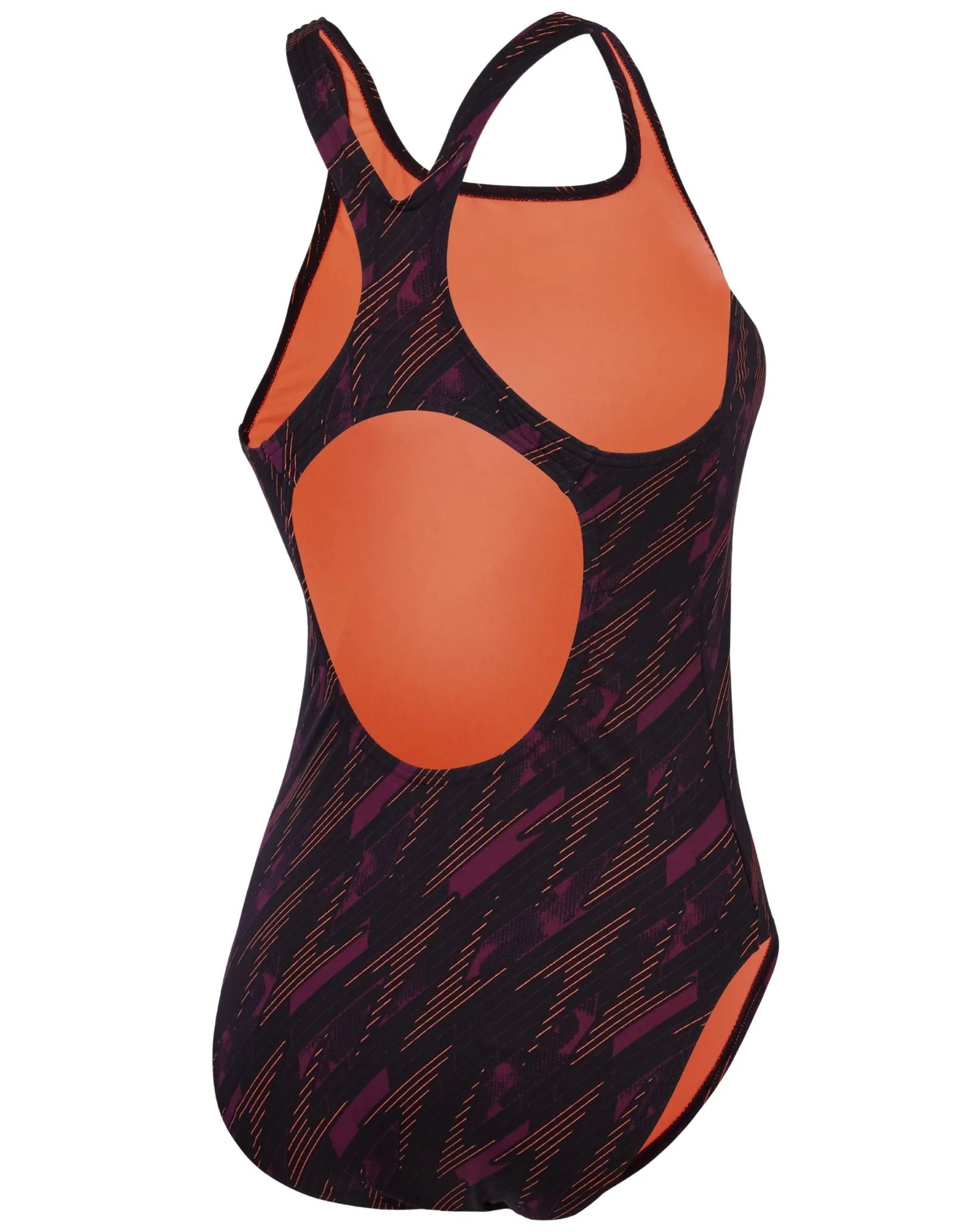 Hyperboom Allover Medalist Swimsuit - Black/Purple