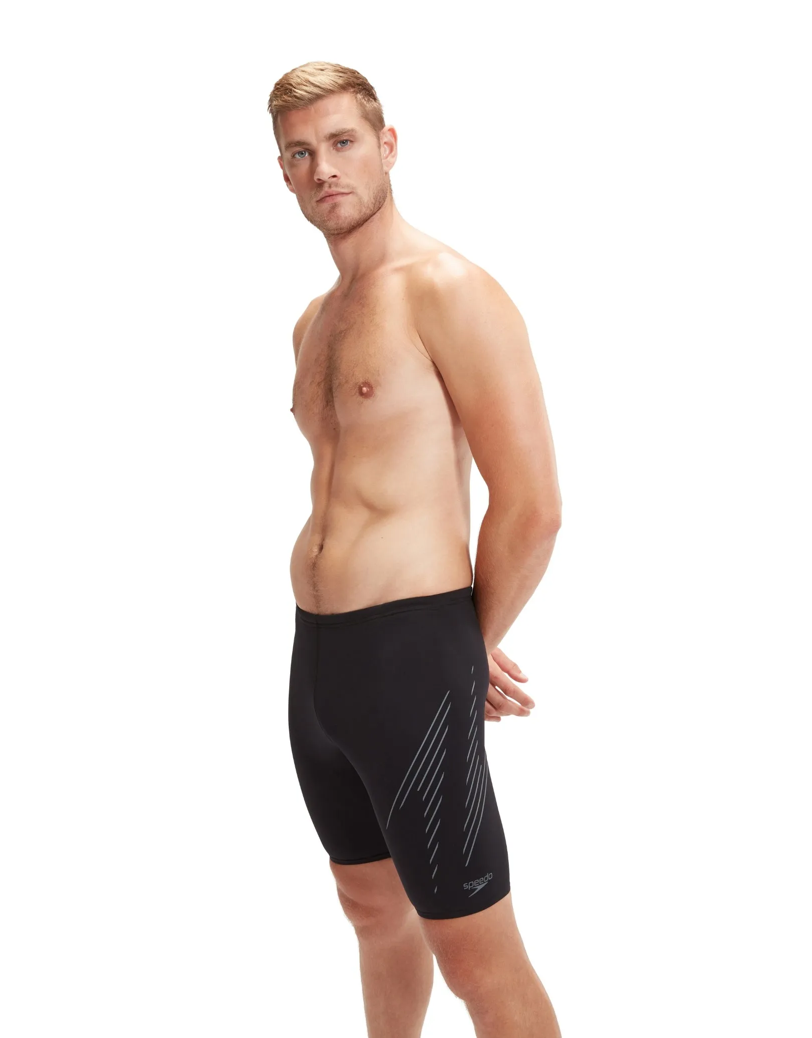 Hyperboom Placement Swim Jammers - Black/Grey