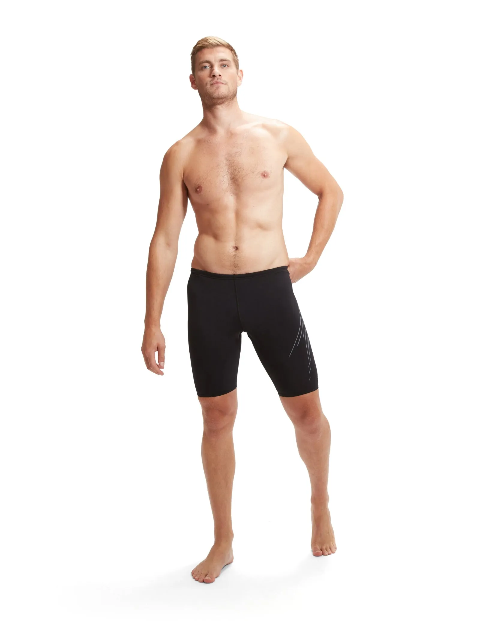 Hyperboom Placement Swim Jammers - Black/Grey