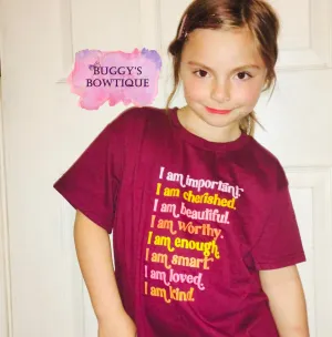 I Am Important... PINK Sublimation/ DTF/ BLEACHED Shirts, Onesies, Sweatshirts- MULTIPLE COLORS