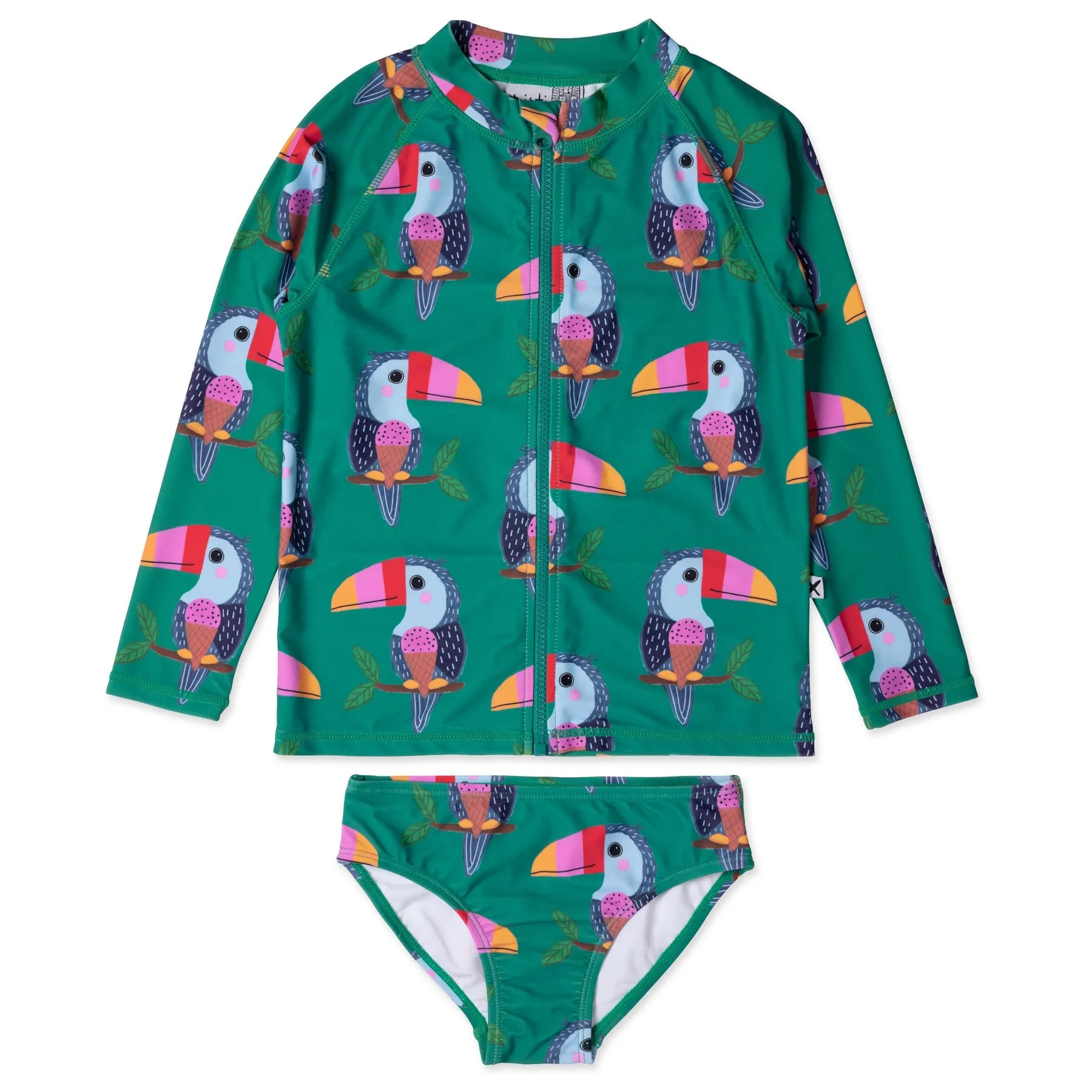 Icecream Toucan Rashie Set- Green