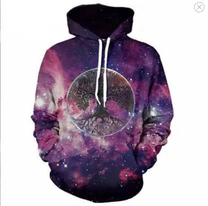 Infinite Nebula Tree of Life Hoodies