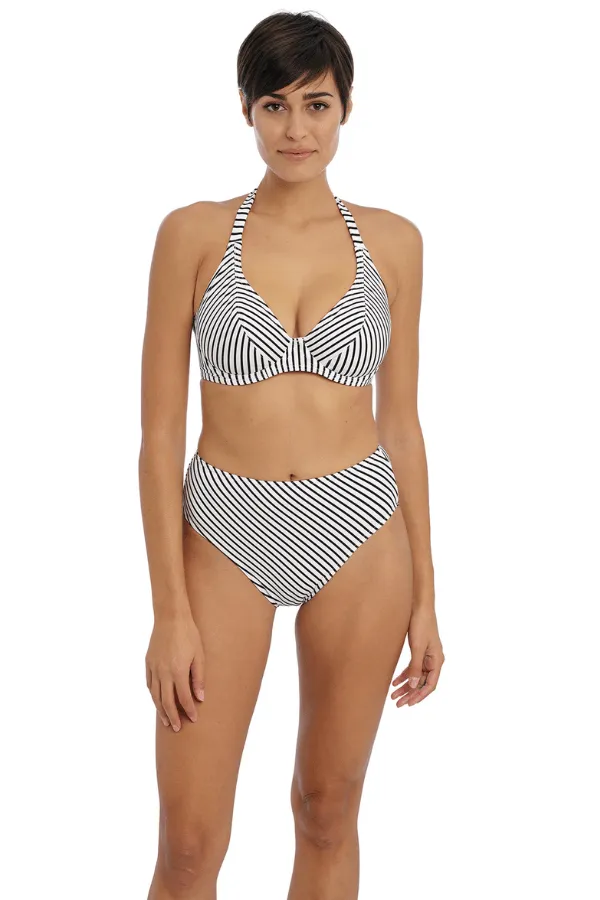 Jewel Cove High Waist Bikini Brief - Striped