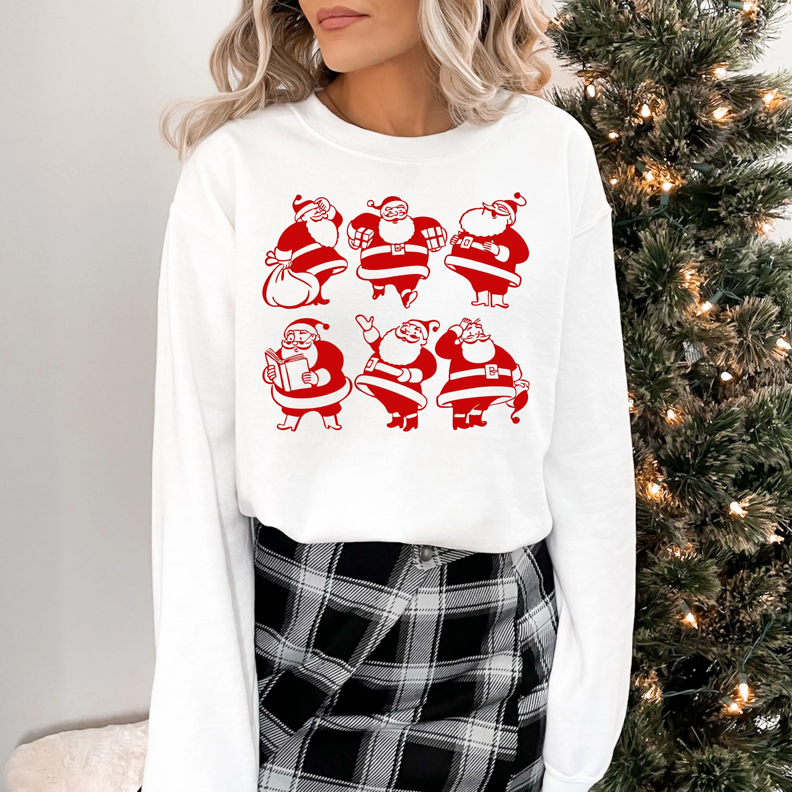JOLLY SANTAS CREWNECK SWEATSHIRT