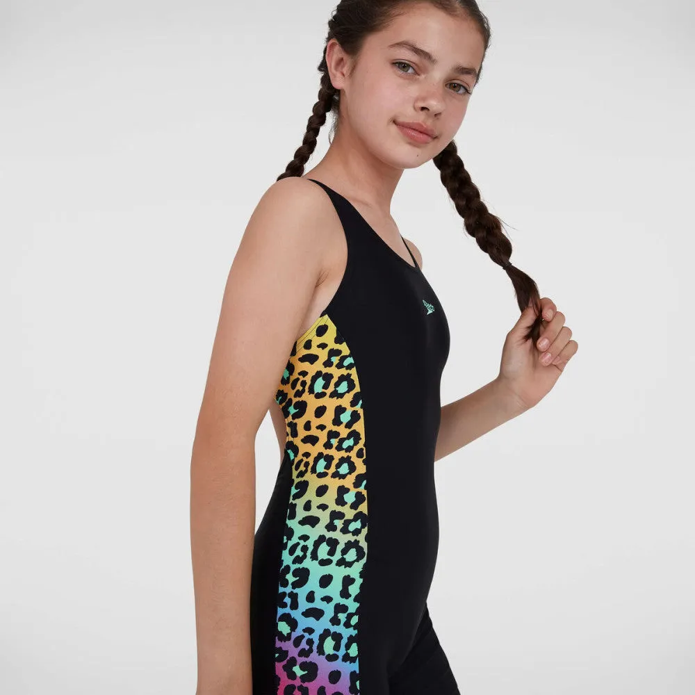 Jungleglare Allover Panel Leaderback Leg Swimsuit