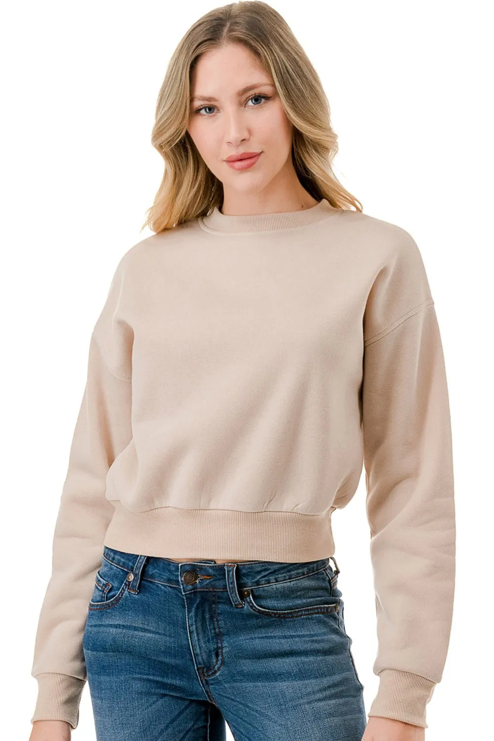 Khaki French Terry Fleece Sweatshirts 1/13/25 9339