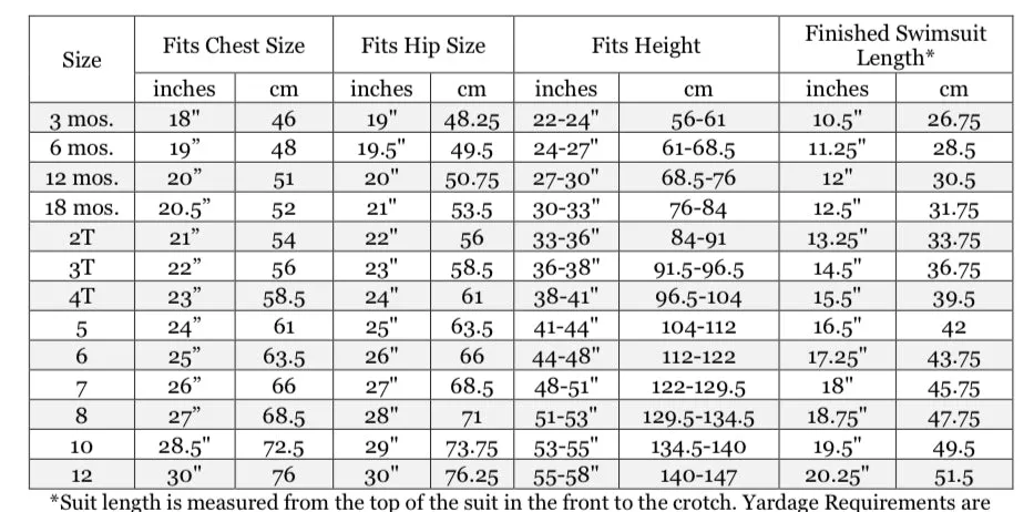 Kids Preorder Retro Swimsuit/Tankini