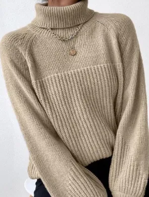 Knit turtleneck sweater