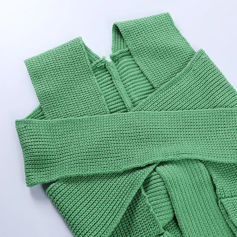 Knit Vest V-neck Camis Crop Tank Tops Sweaters