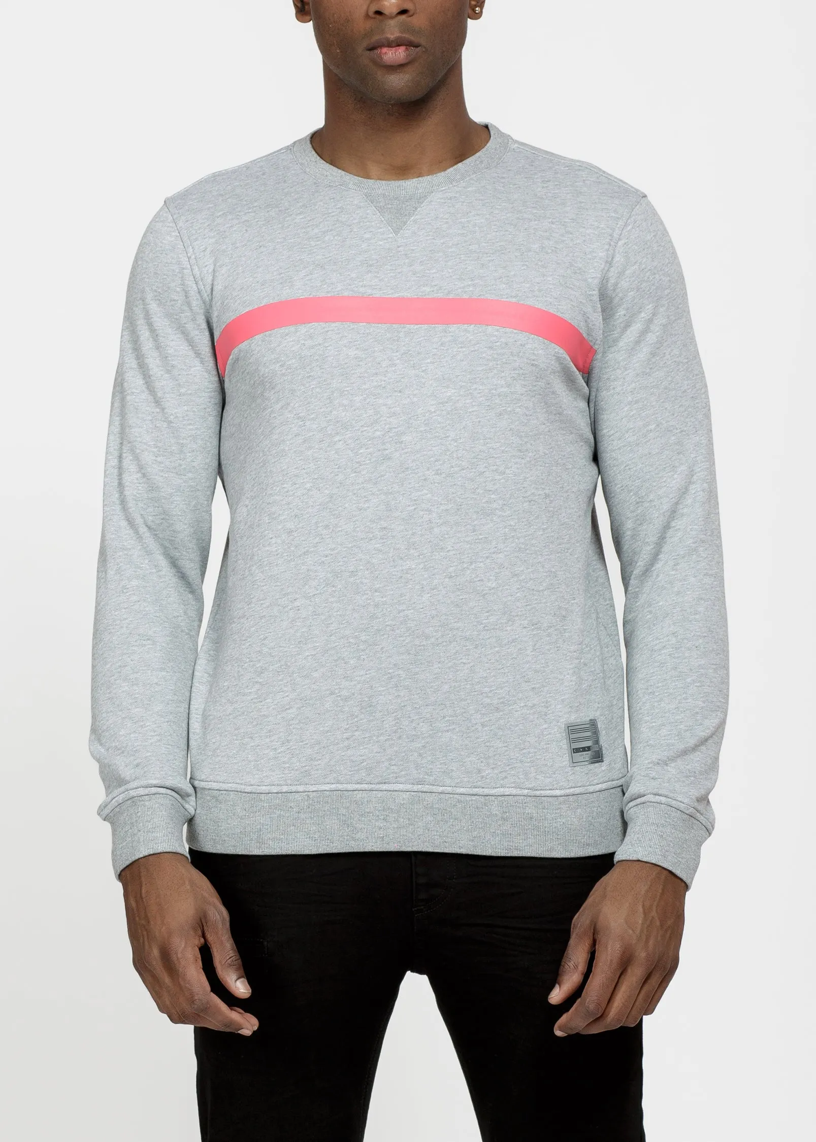 Konus Men's Community French Terry Crew in Grey