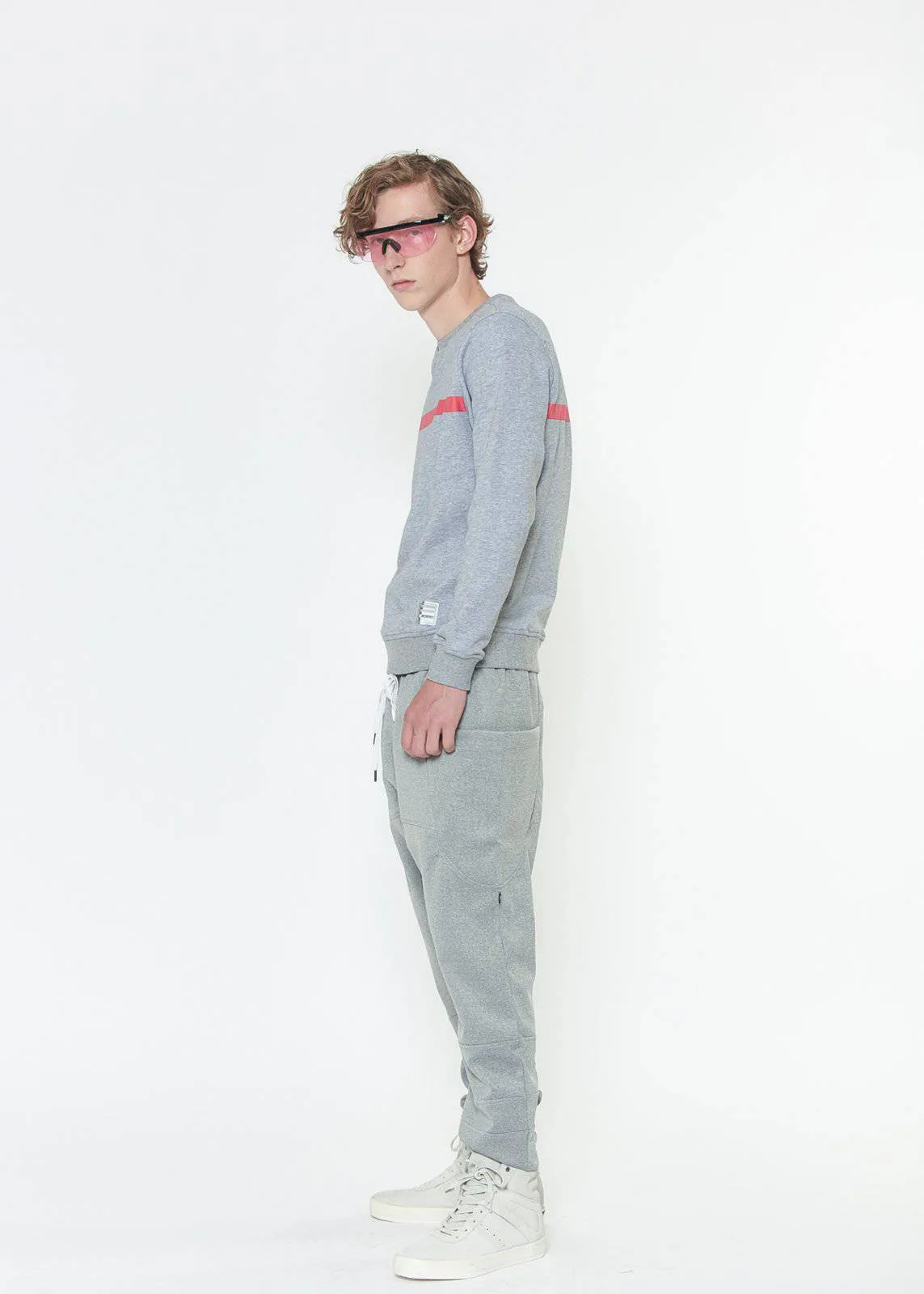 Konus Men's Community French Terry Crew in Grey