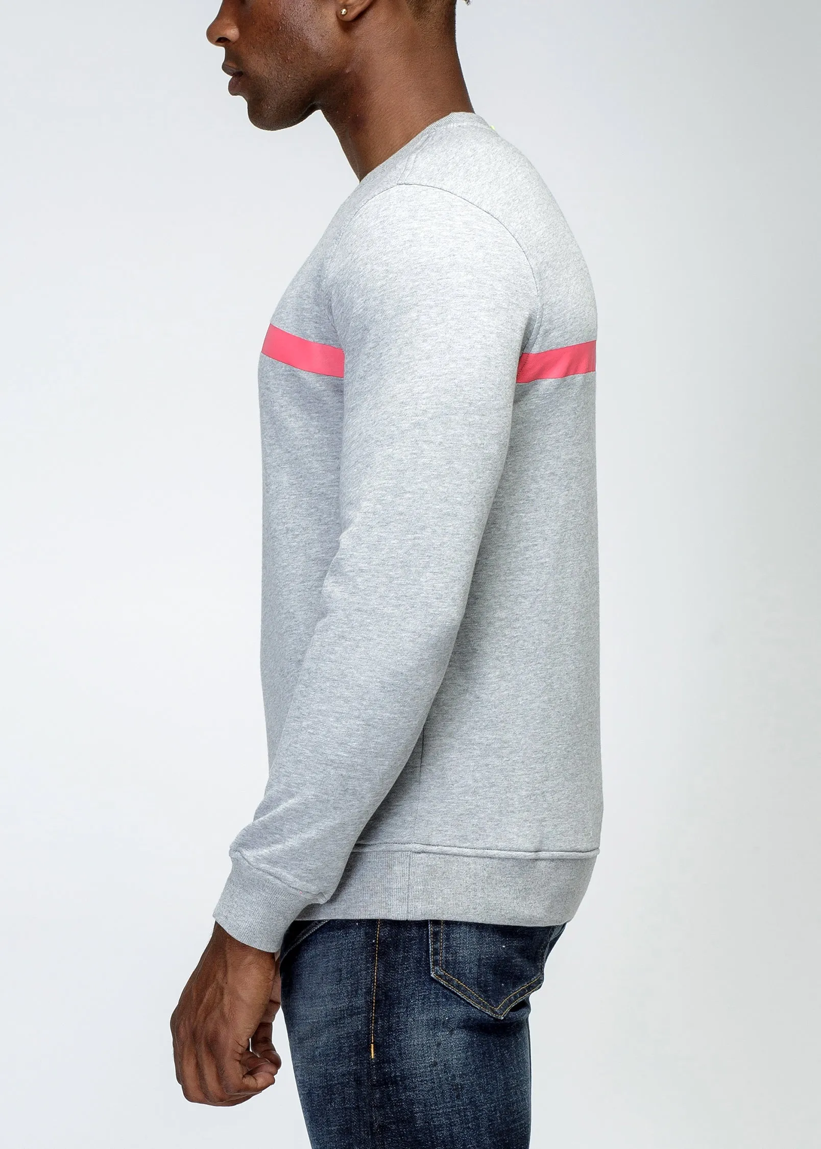 Konus Men's Community French Terry Crew in Grey