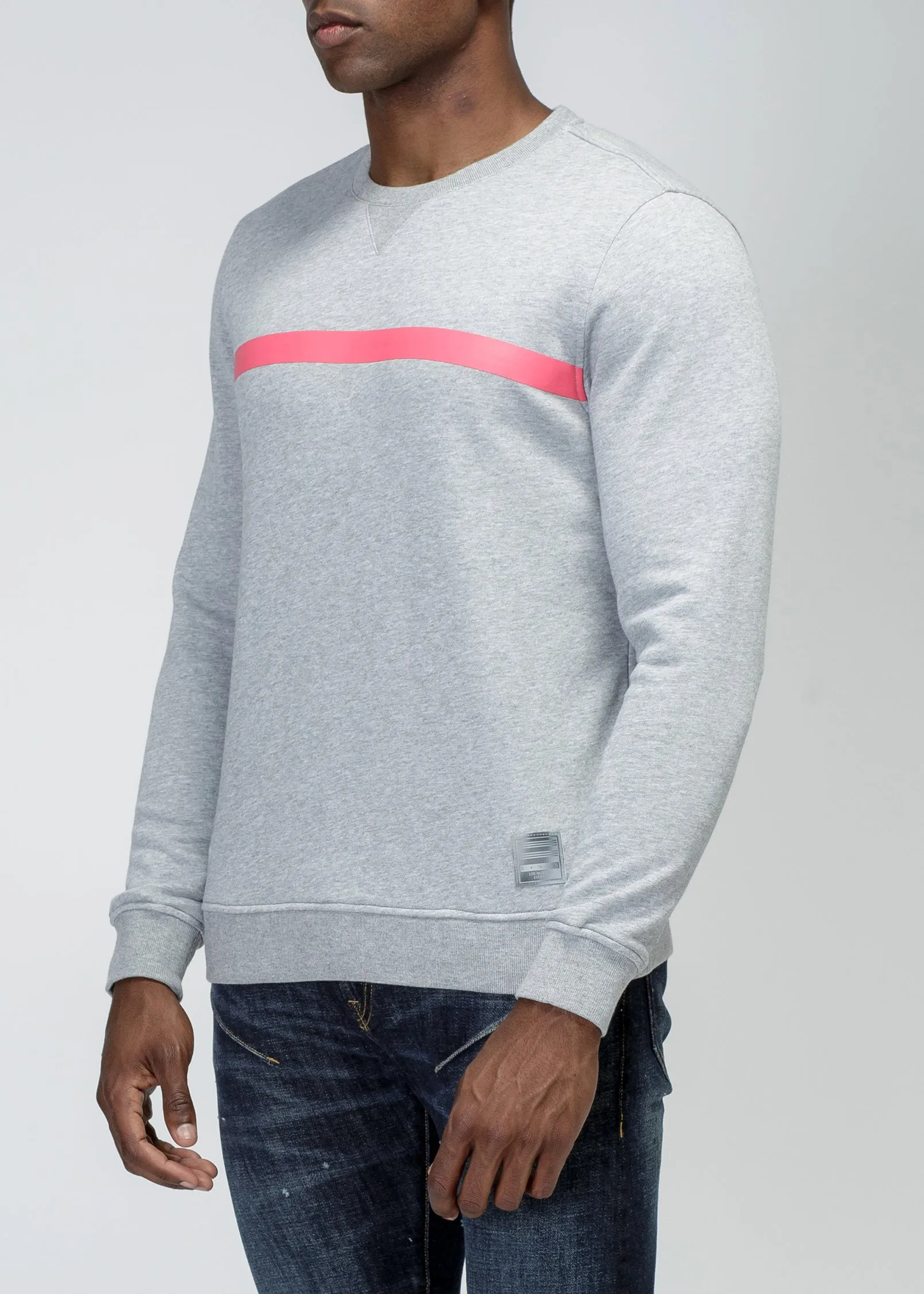 Konus Men's Community French Terry Crew in Grey