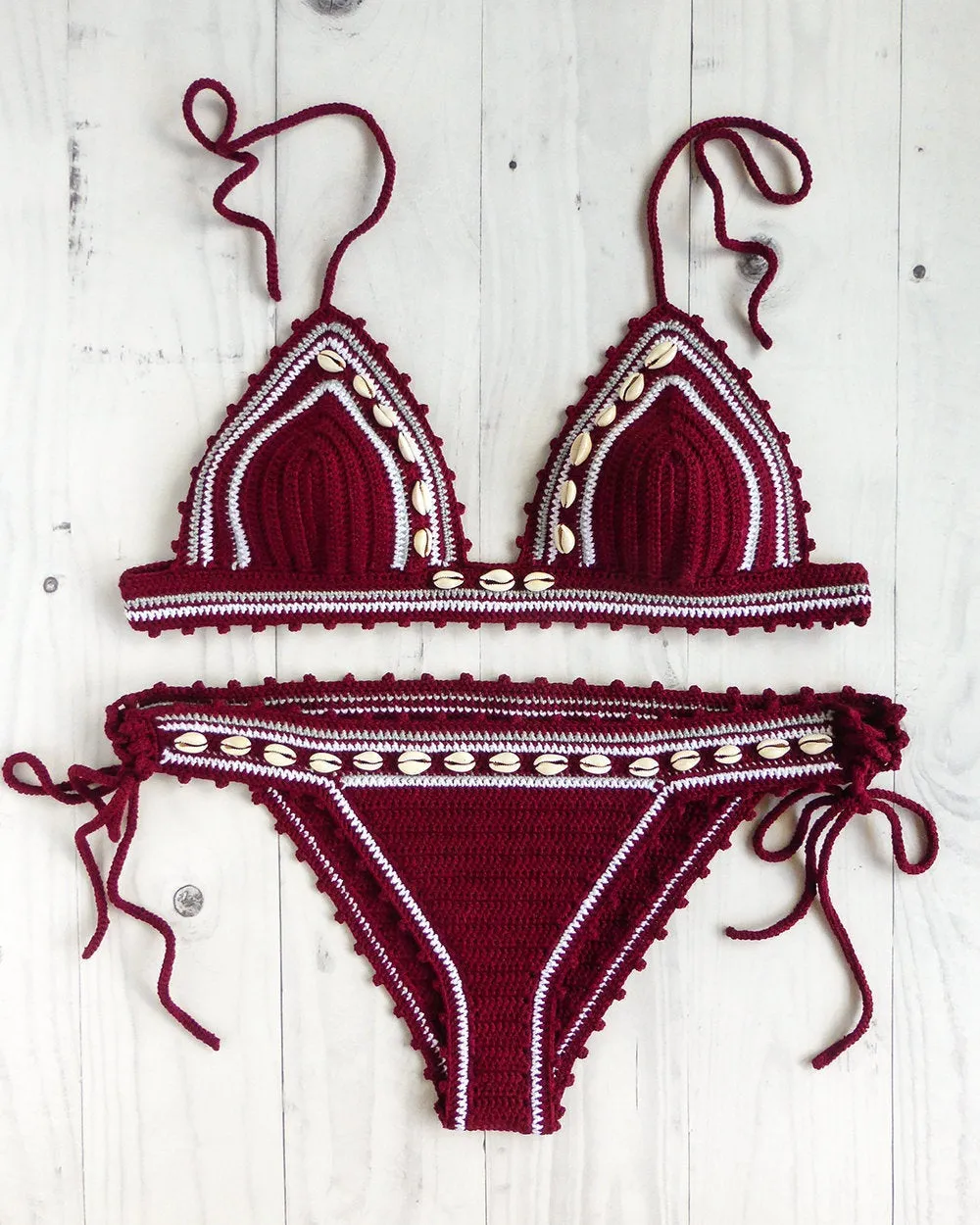 Lakoocha Gypsy Crochet Sea Shell Bikini Set