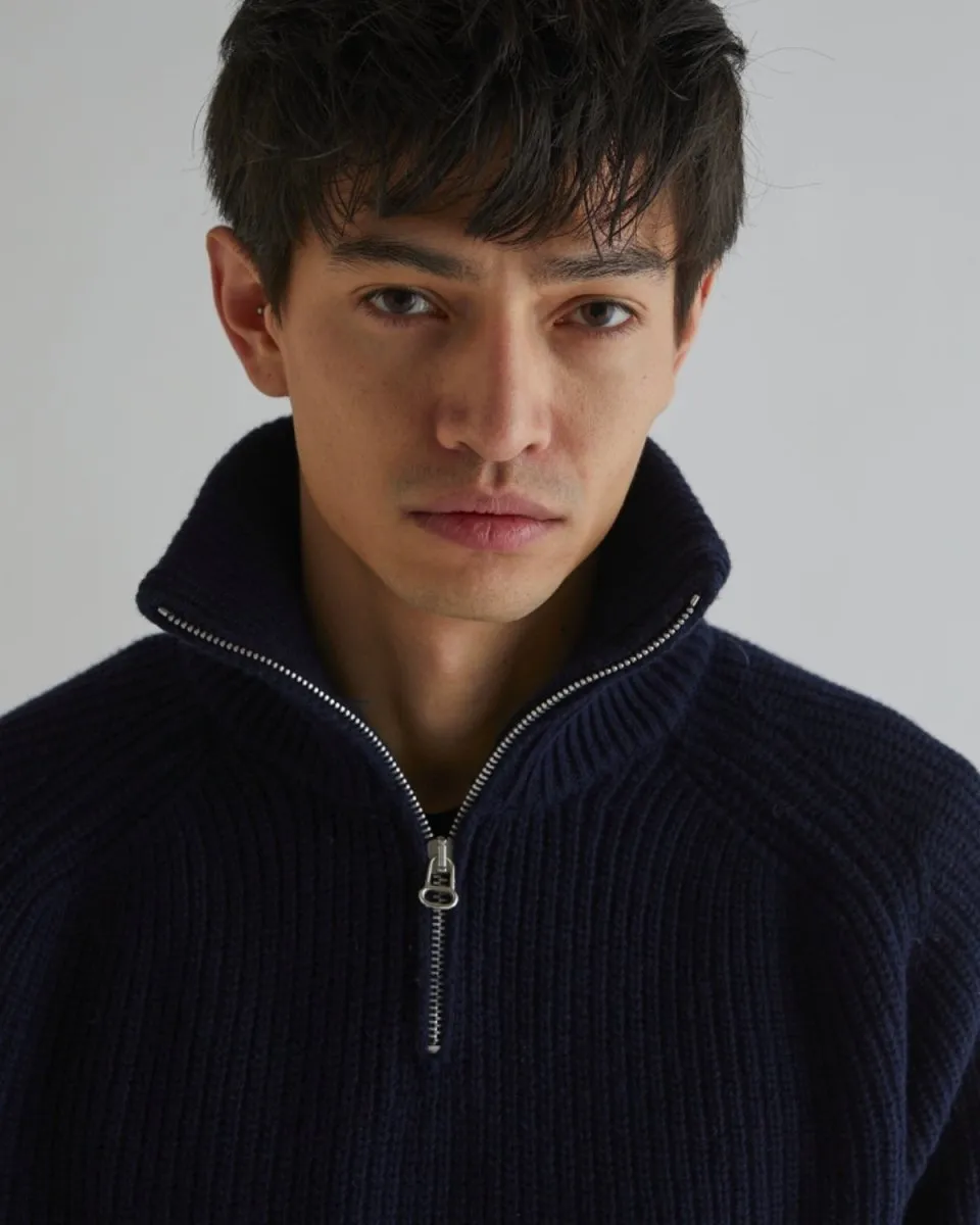 Lass Knit Half-Zip - Navy
