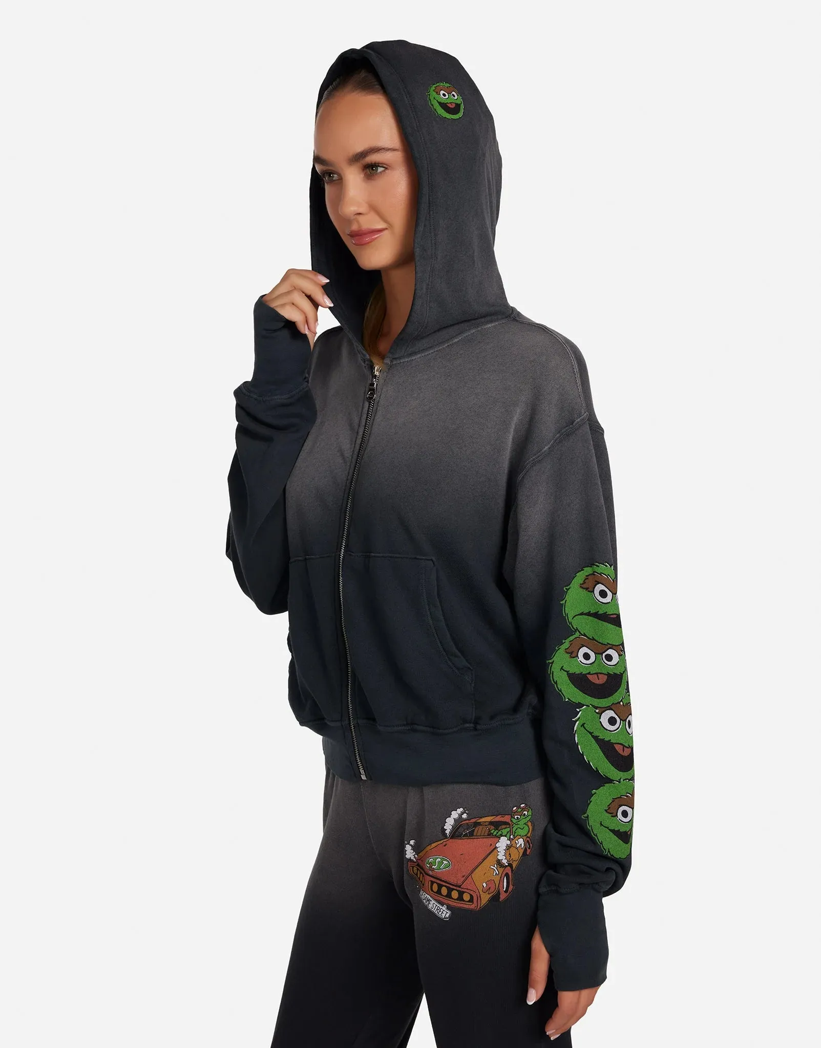 Lauren Moshi Hezly The Grouch Racing Zipper Hoodie