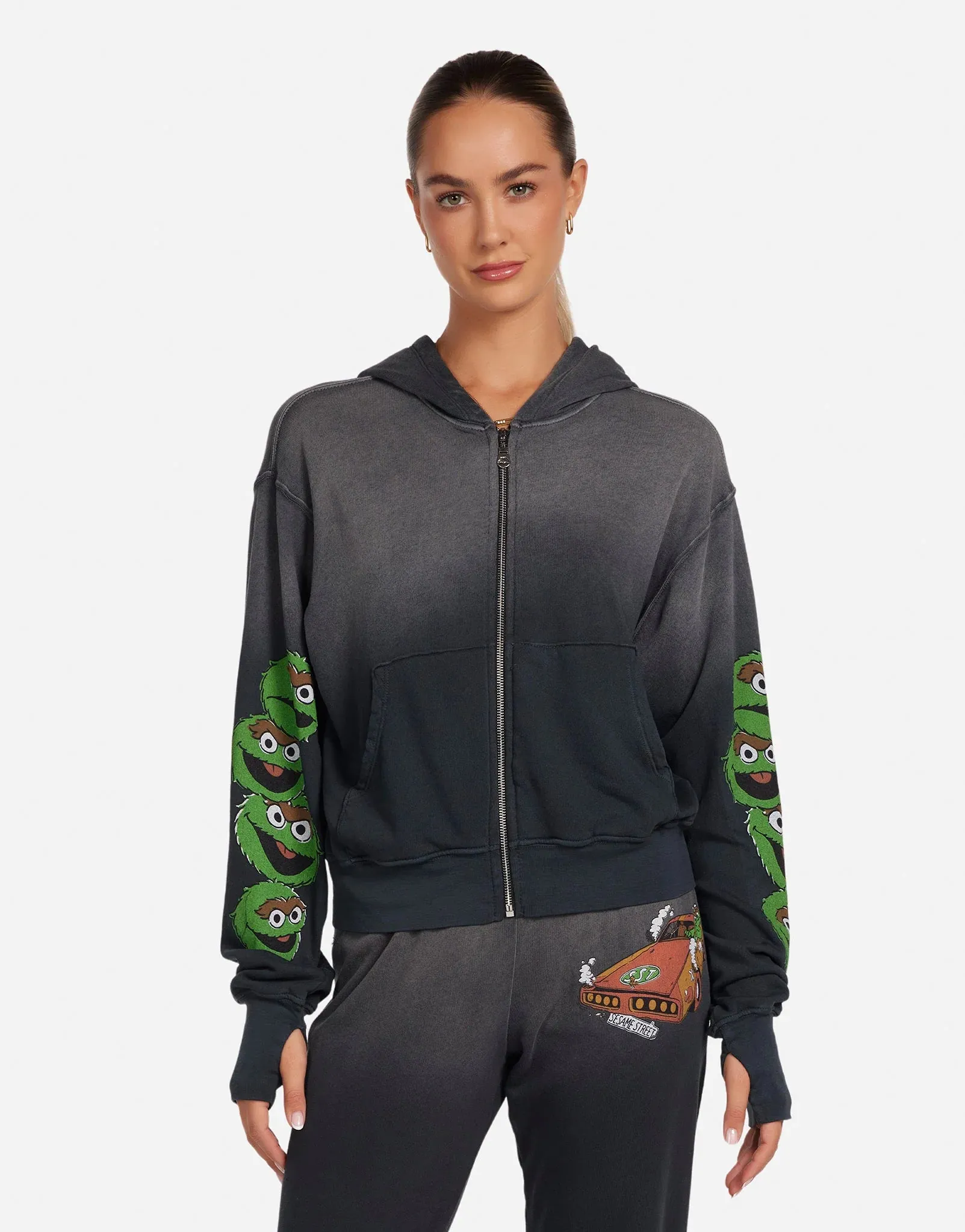Lauren Moshi Hezly The Grouch Racing Zipper Hoodie