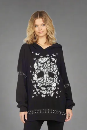 Lauren Moshi Samantha Butterfly Skull Burst Hoodie