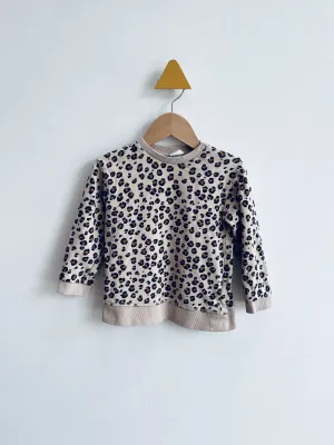 Leopard Print Sweatshirt // 1.5-2Y