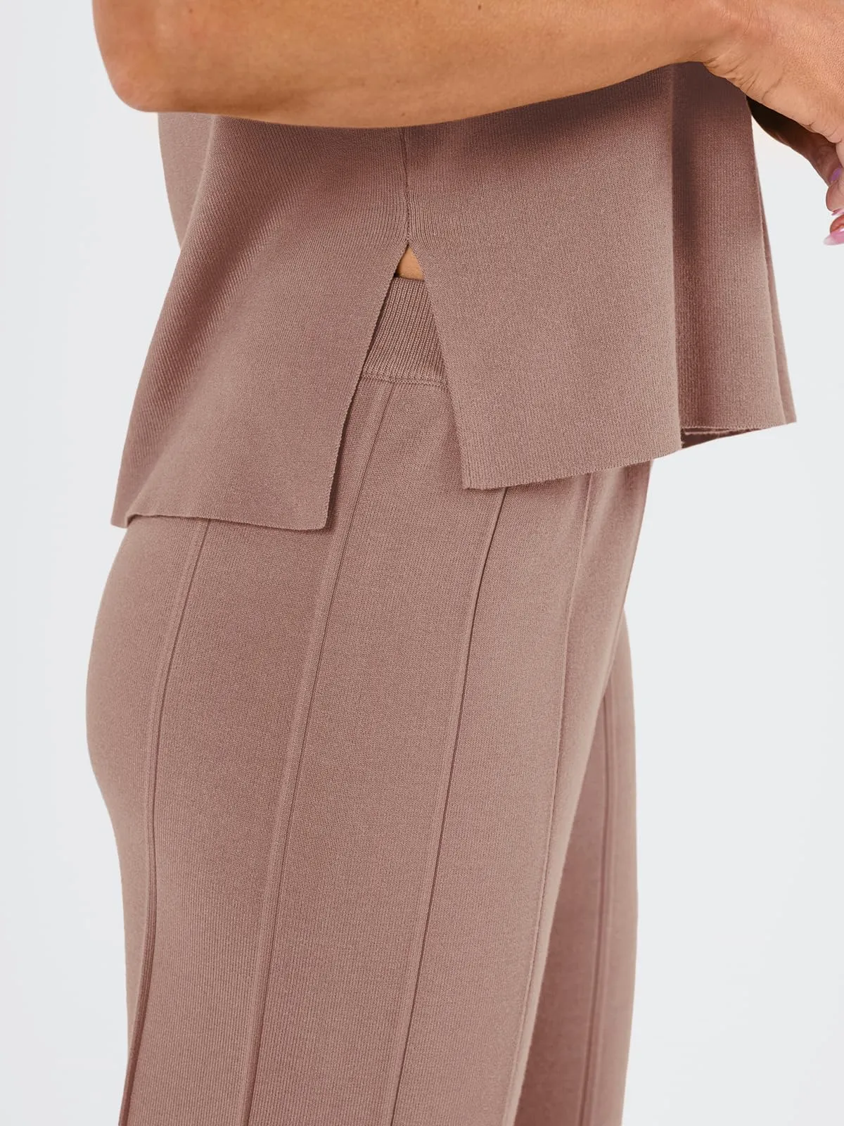 LILLUSORY 2 Piece Outfits for Women Lounge Matching Set Two Piece Knit Tracksuit Sweatsuits Top & Pants
