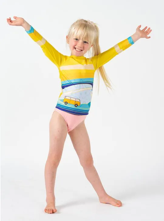 Little Yellow Kombie Kids Rash Top