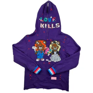 LOVE KILLS "KILLER BEARS" ZIP UP - (S)