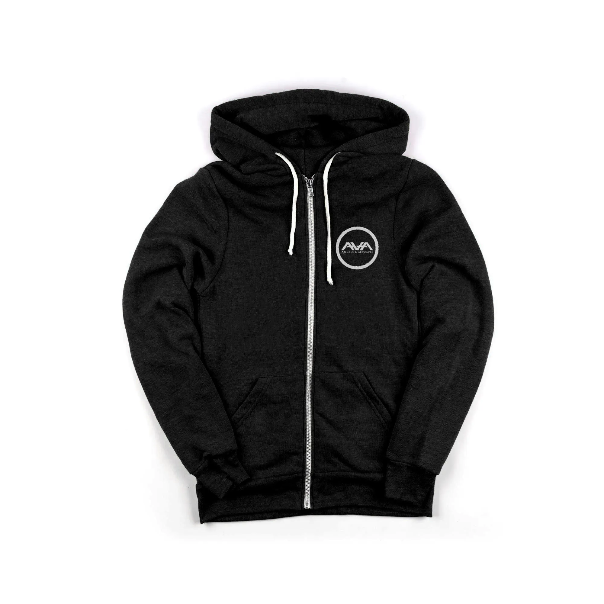 Love Stacked Zip-Up Hoodie Black
