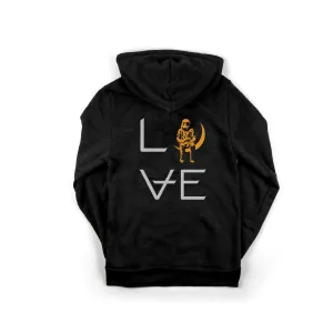 Love Stacked Zip-Up Hoodie Black