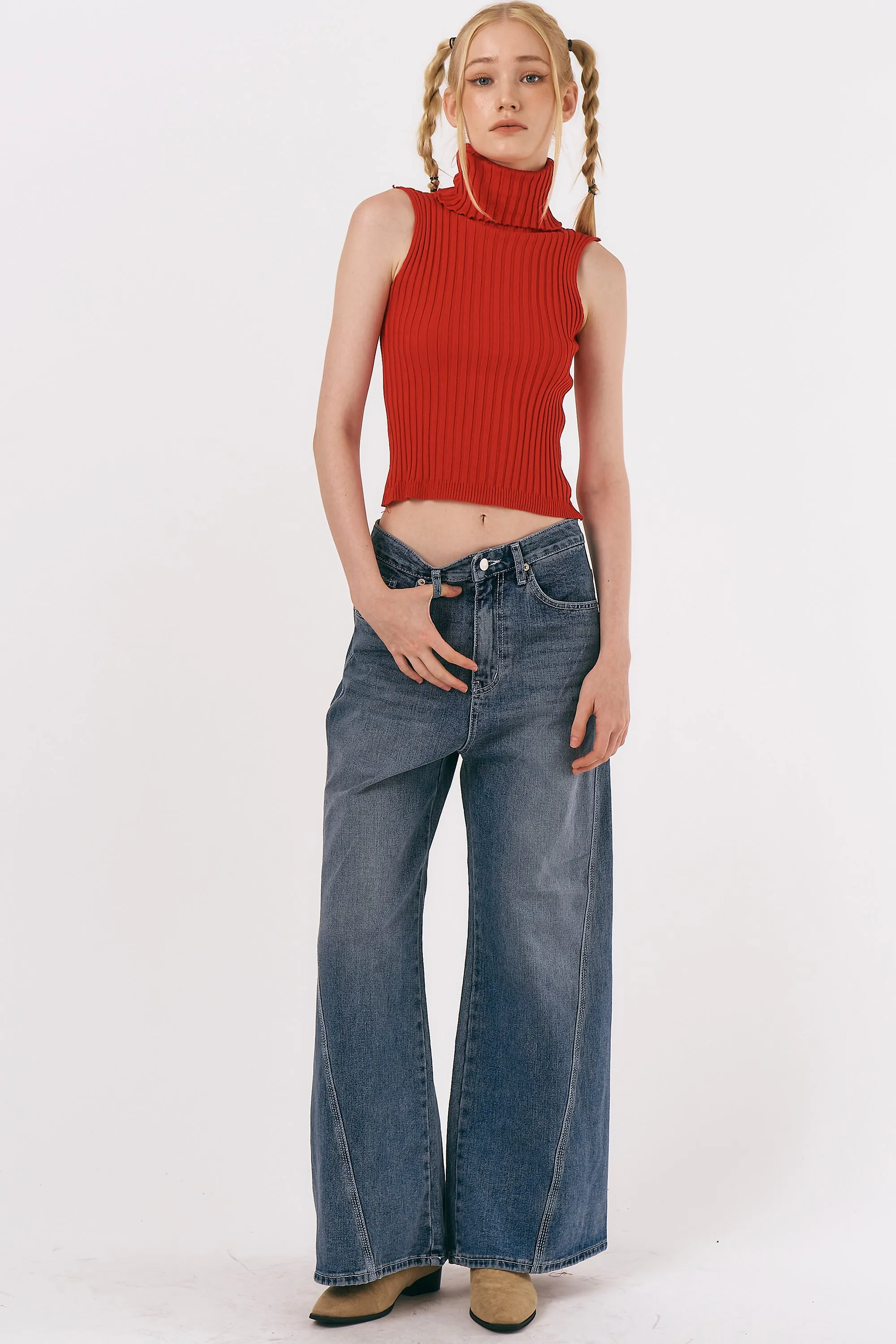 Lucy Ribbed Sleeveless Top