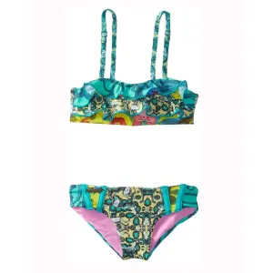 Maaji Big Kids Green Mighty Bolero Two Piece Bikini Set Size 12