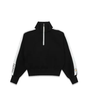 MACKY Golf: Karina Colored Zip-Up Sweat Shirt - Black