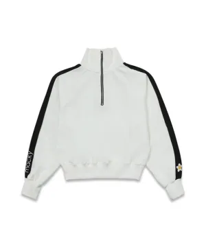 MACKY Golf: Karina Colored Zip-Up Sweat Shirt - White