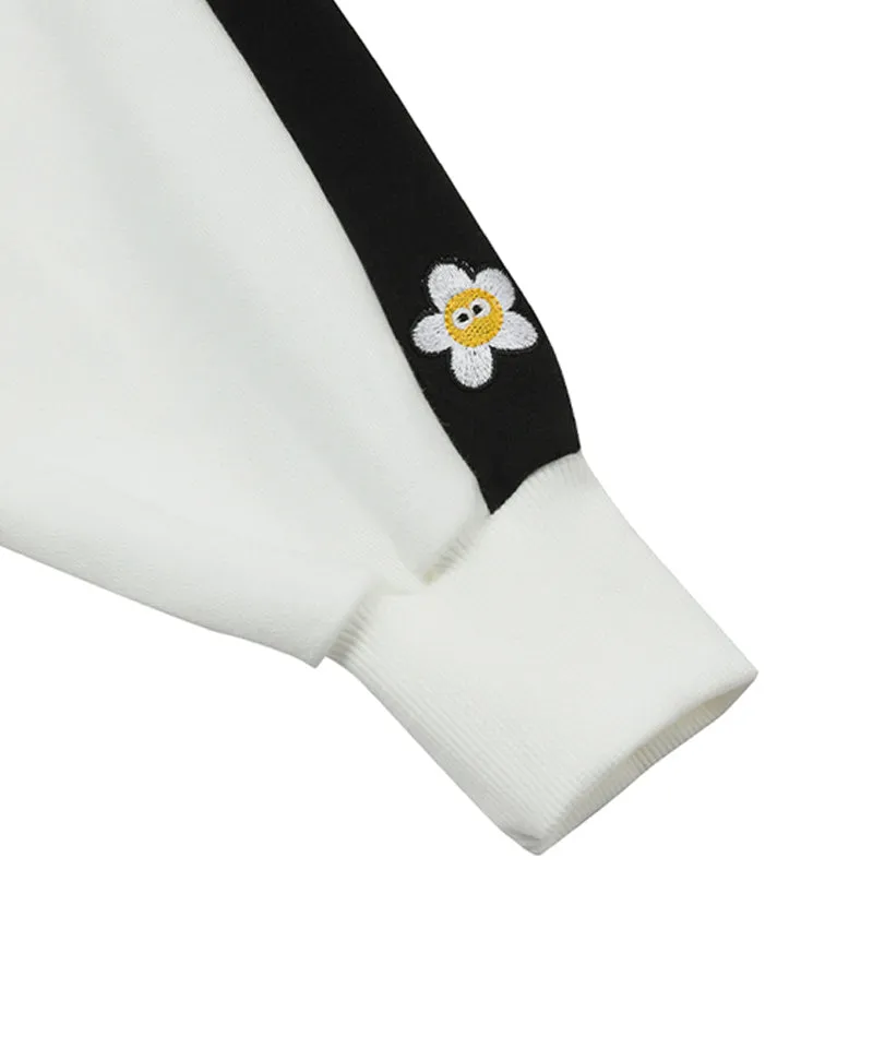 MACKY Golf: Karina Colored Zip-Up Sweat Shirt - White