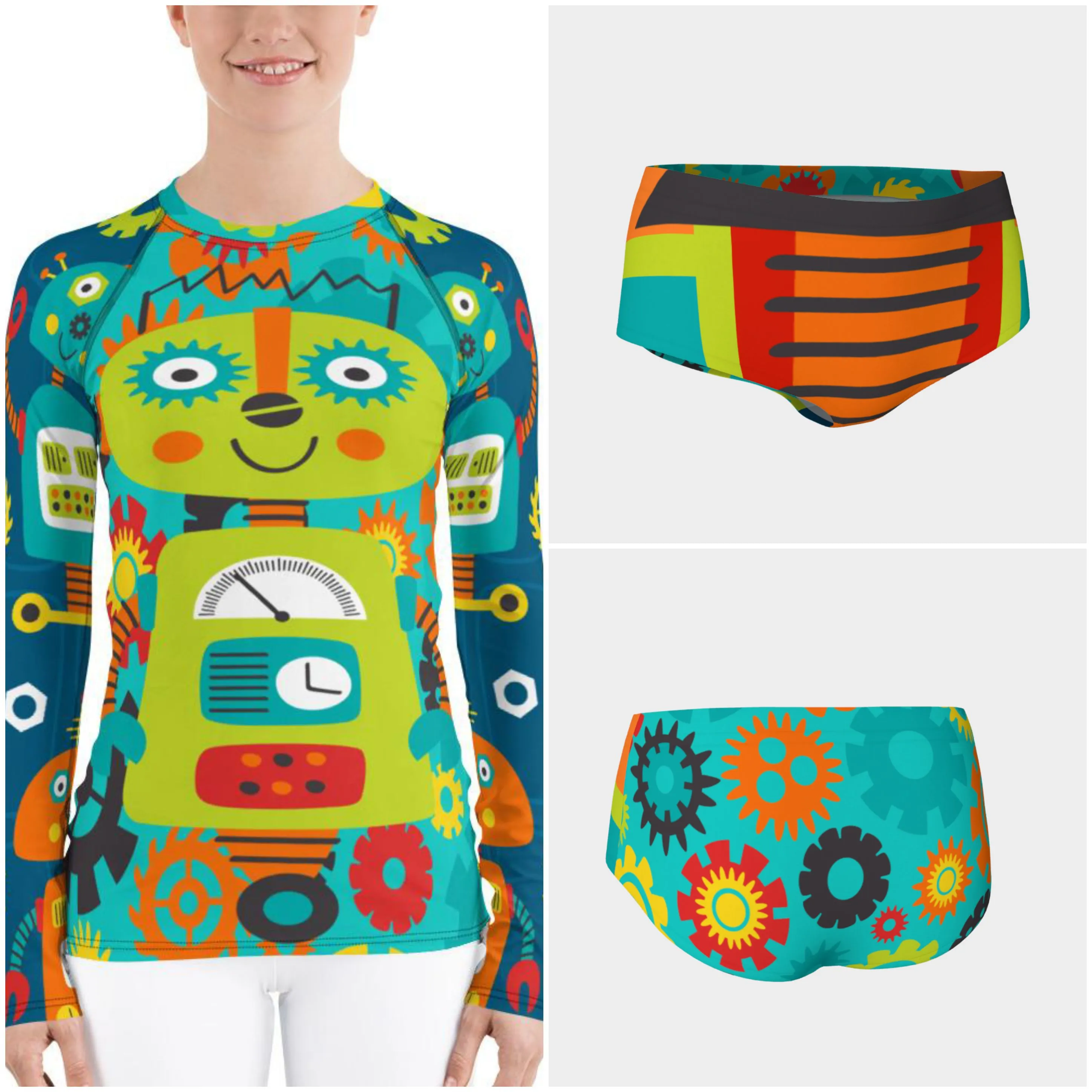 Maizie Robot Rash Guard