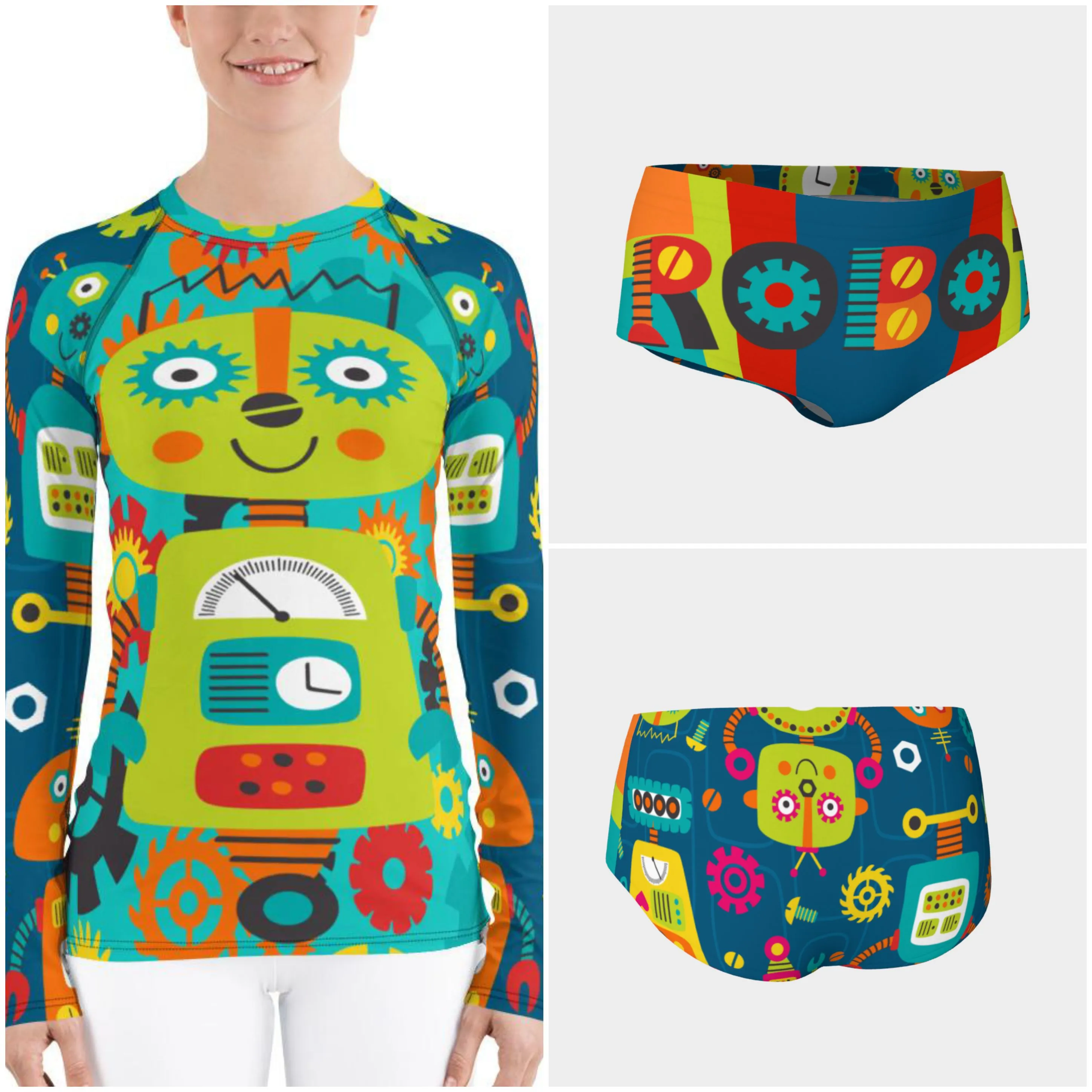 Maizie Robot Rash Guard