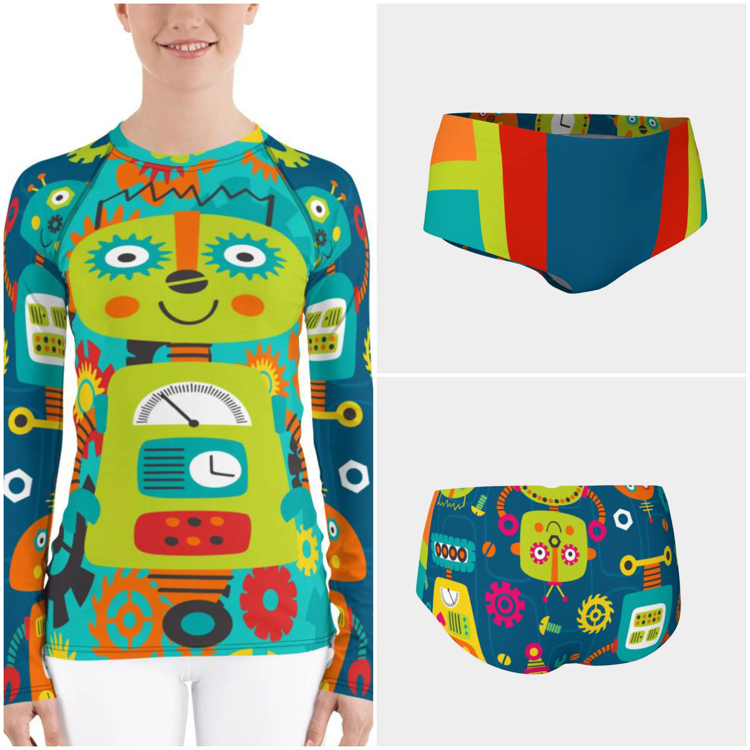 Maizie Robot Rash Guard
