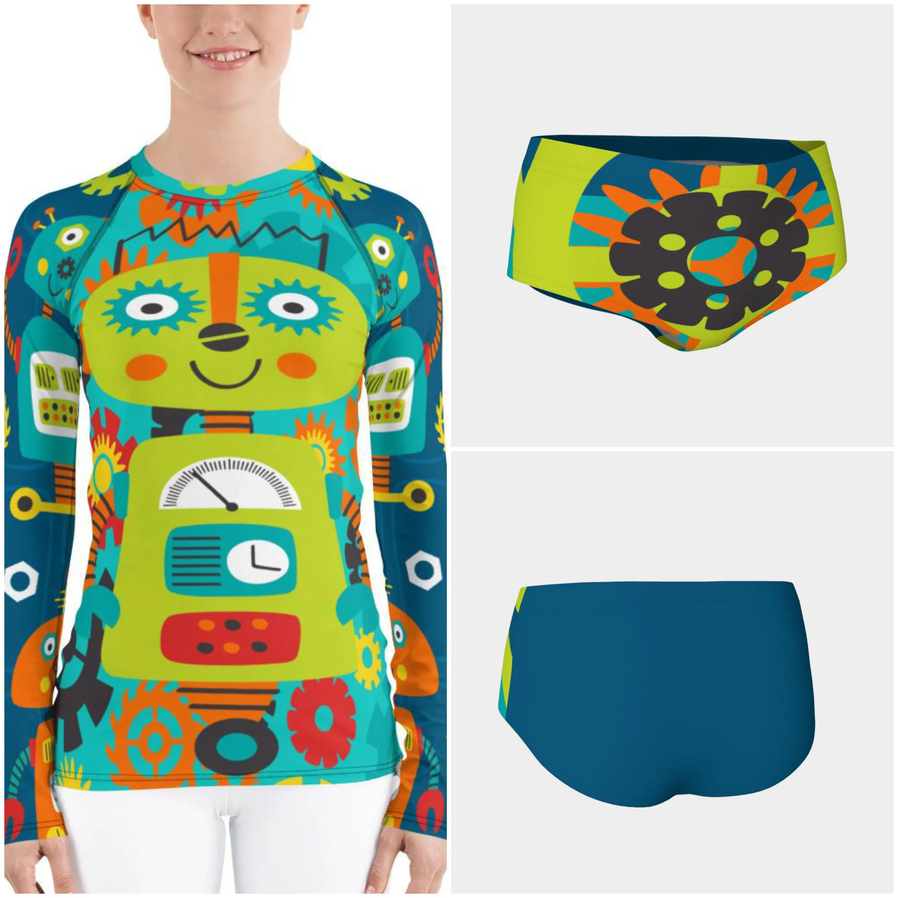 Maizie Robot Rash Guard
