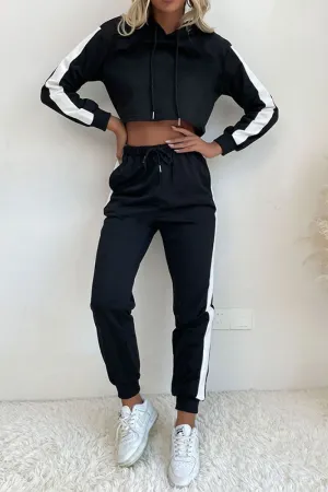 'Maria' Cropped Hoodie and Jogger Set
