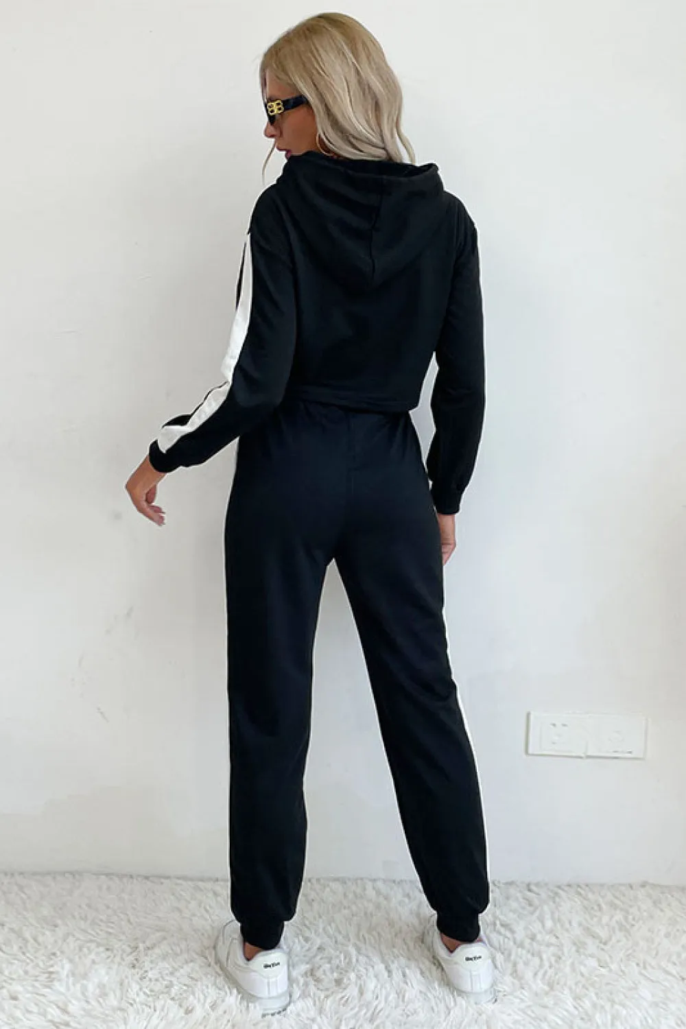 'Maria' Cropped Hoodie and Jogger Set
