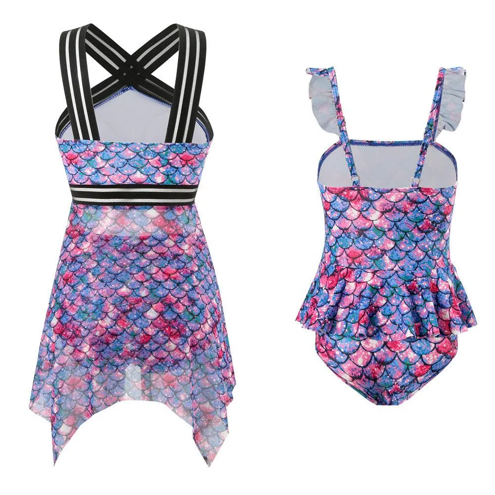 Matching Mommy and Me Two-Piece Tankini Swimsuit Set
