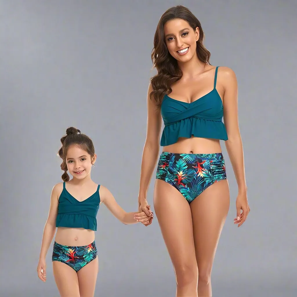 Matching Mother Daughter Tankini Swimsuit