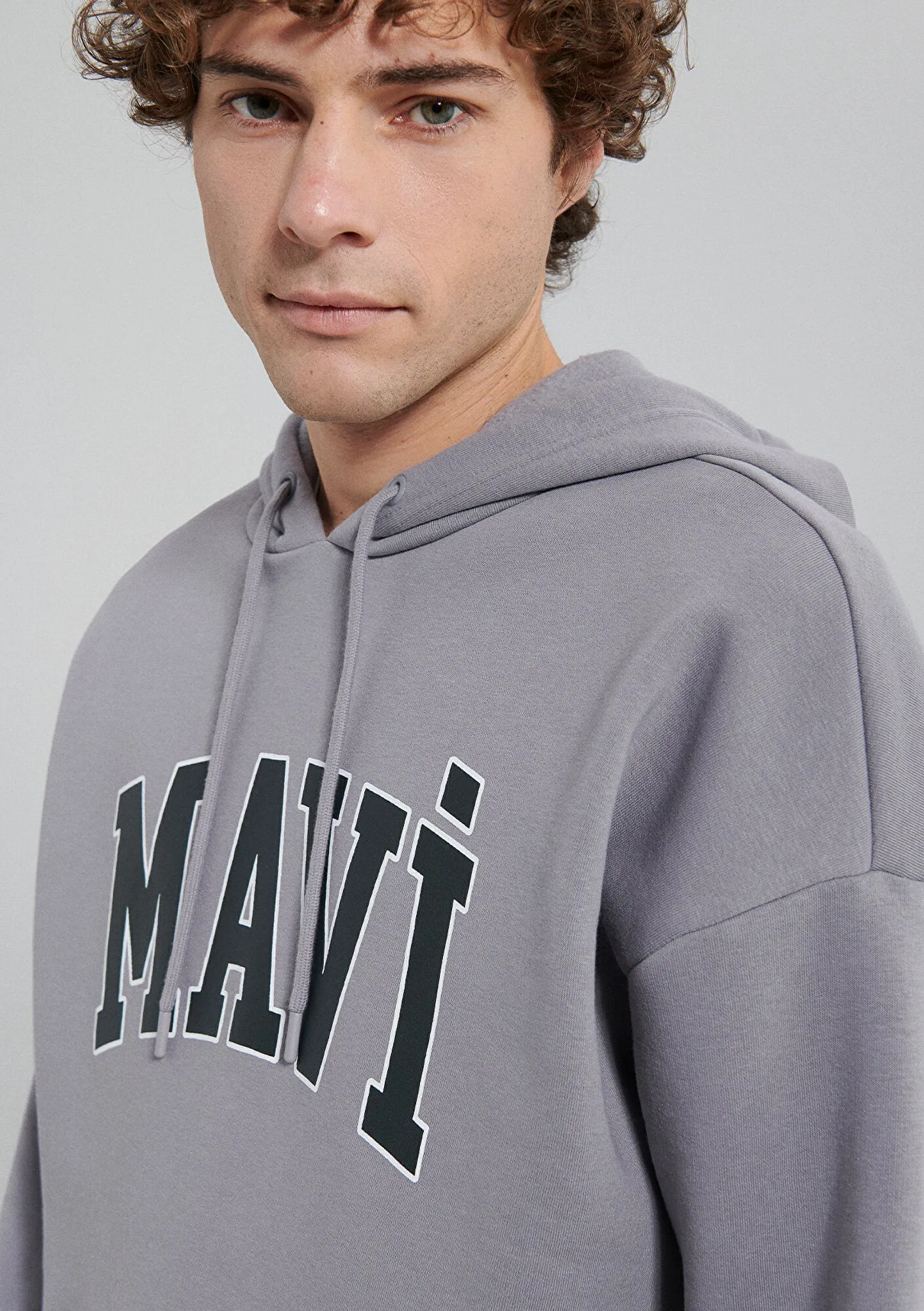 Mavi Logo Printed Grey Sweatshirt