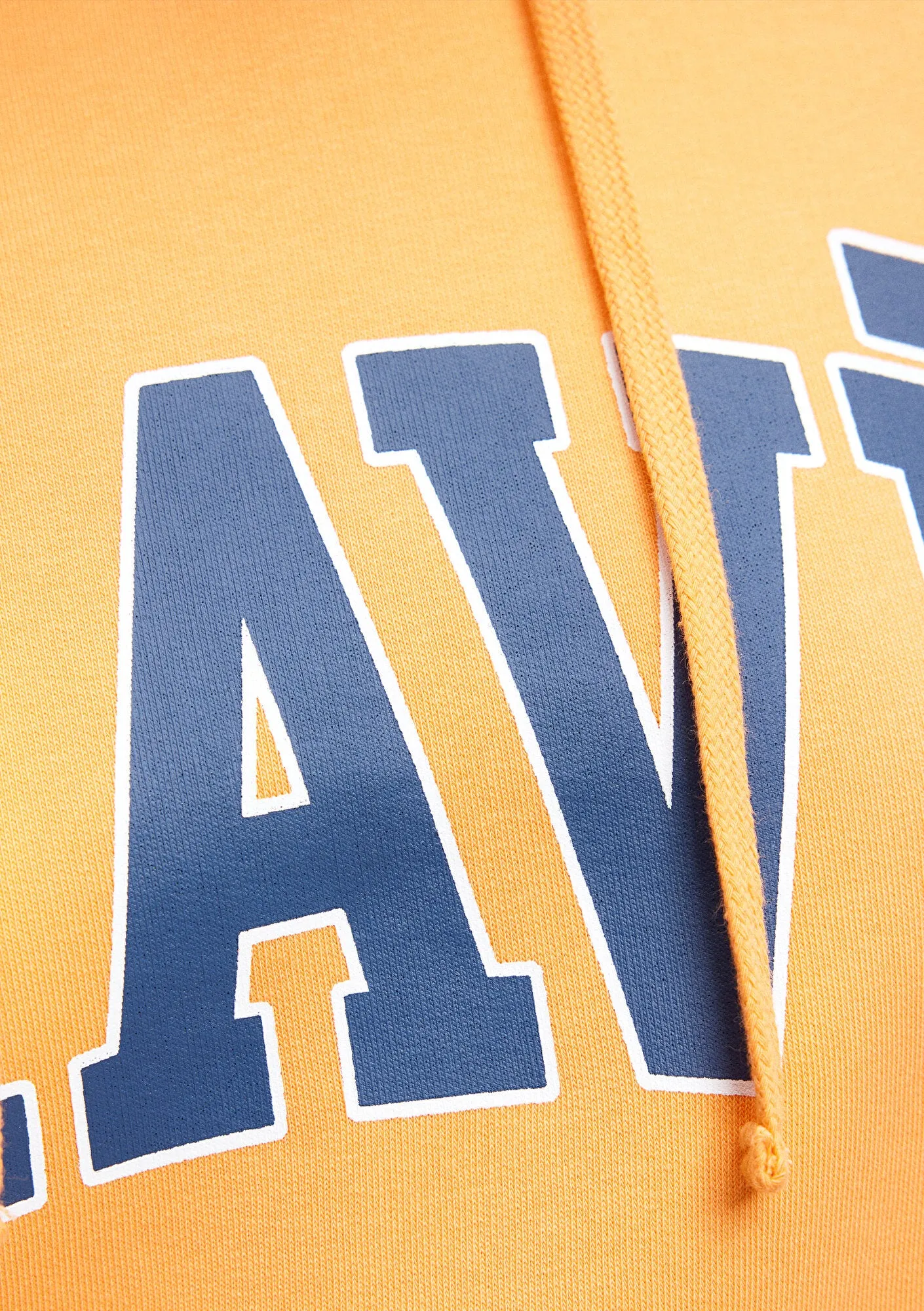 Mavi Logo Printed Hooded Orange Sweatshirt