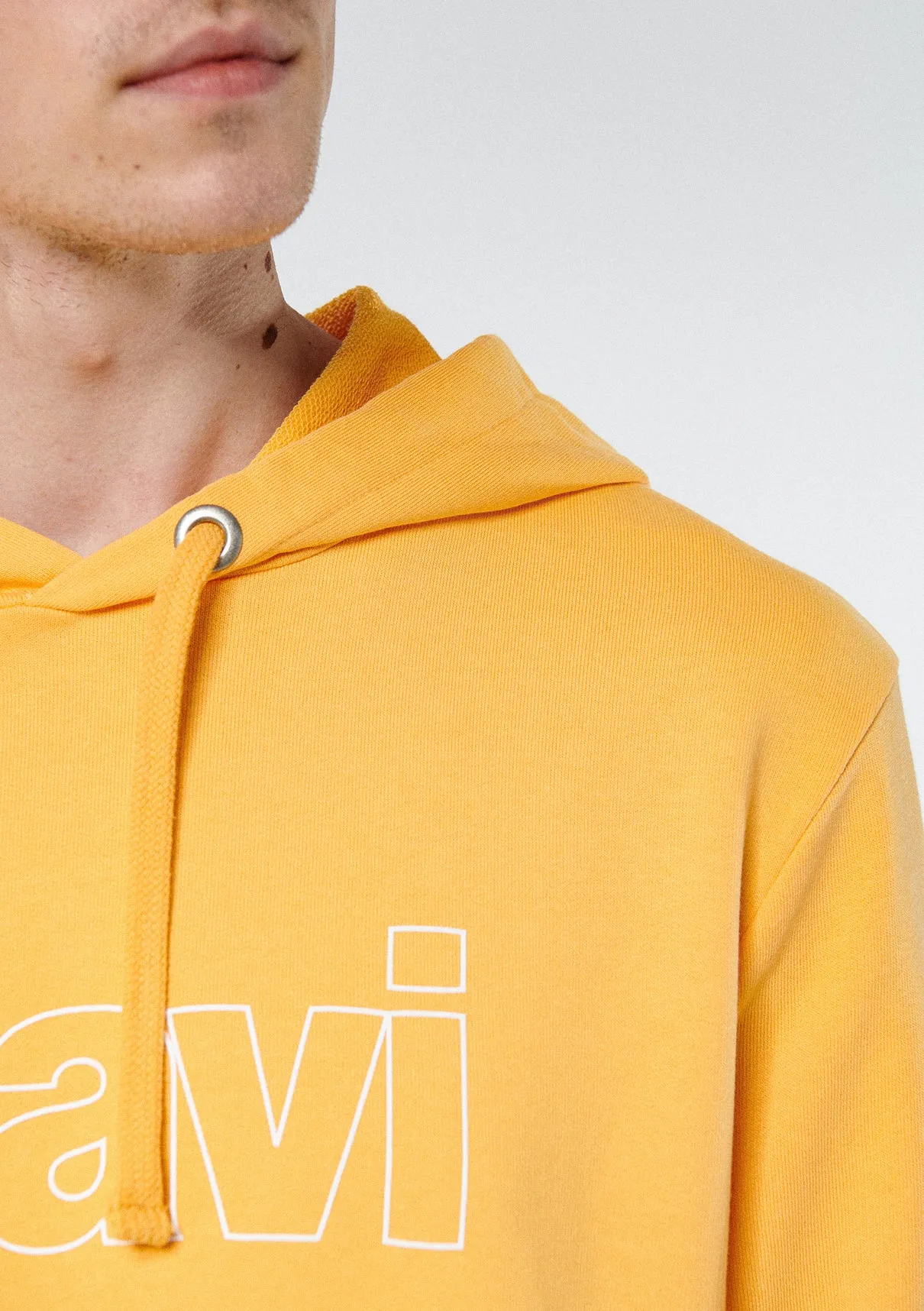 Mavi Logo Printed Hooded Yellow Sweatshirt