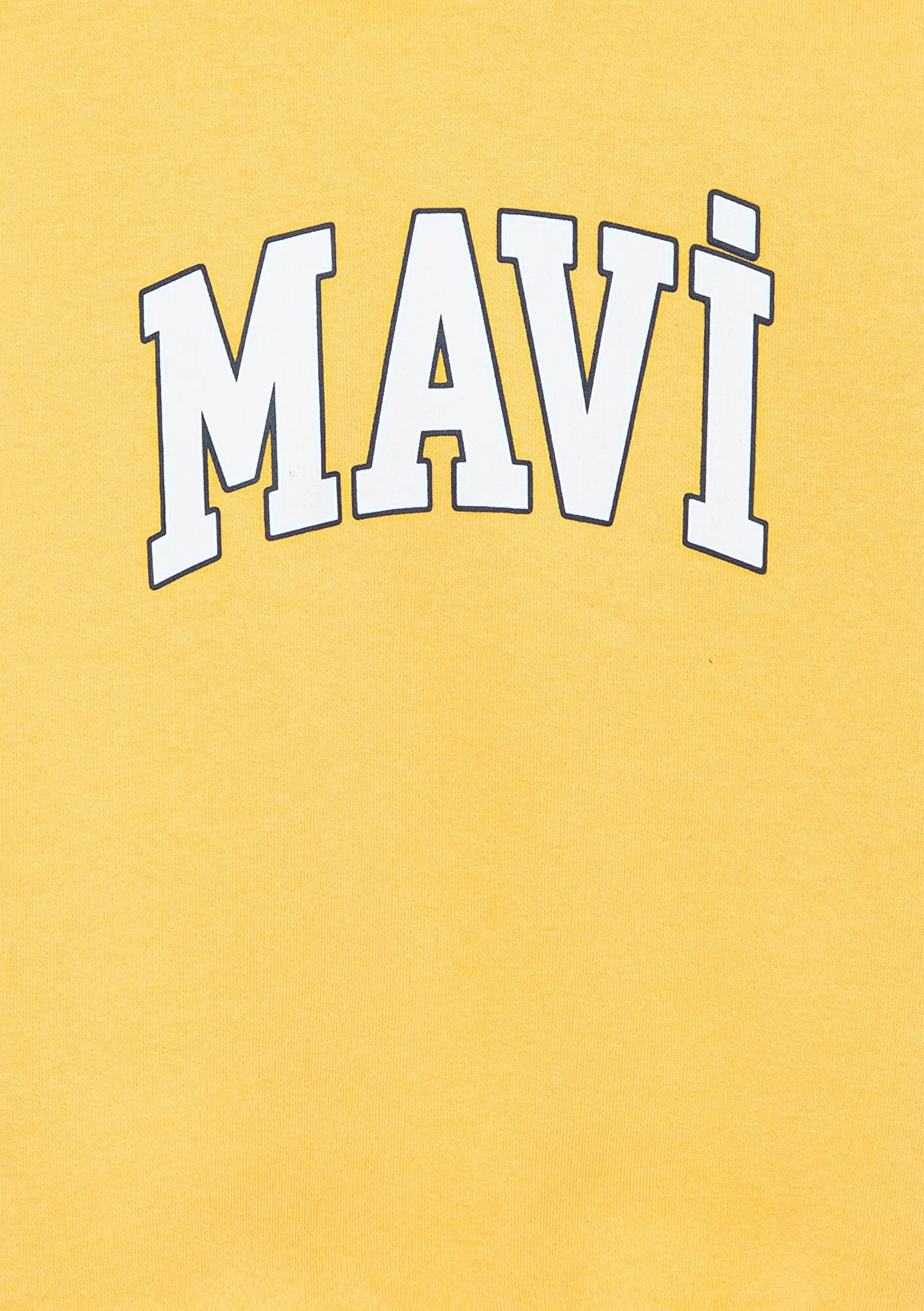 Mavi Logo Printed Hooded Yellow Sweatshirt