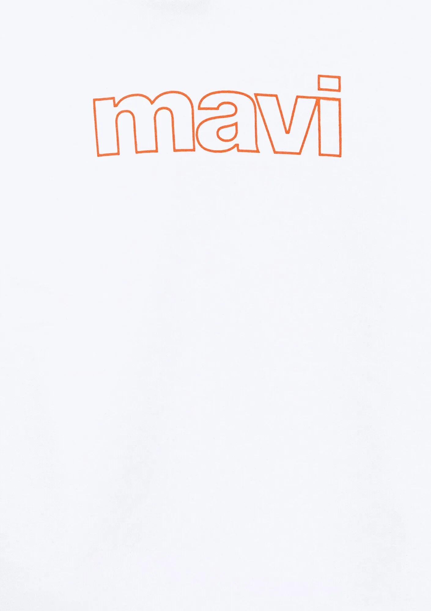 Mavi Logo Printed White Zip Up Sweatshirt