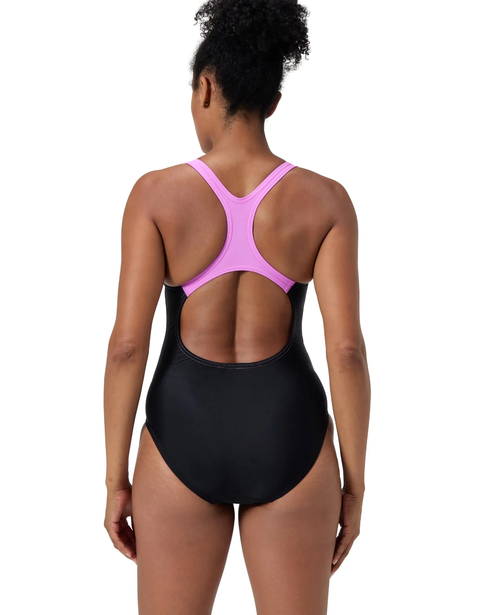 Medley Logo Medalist Swimsuit - Black/Purple