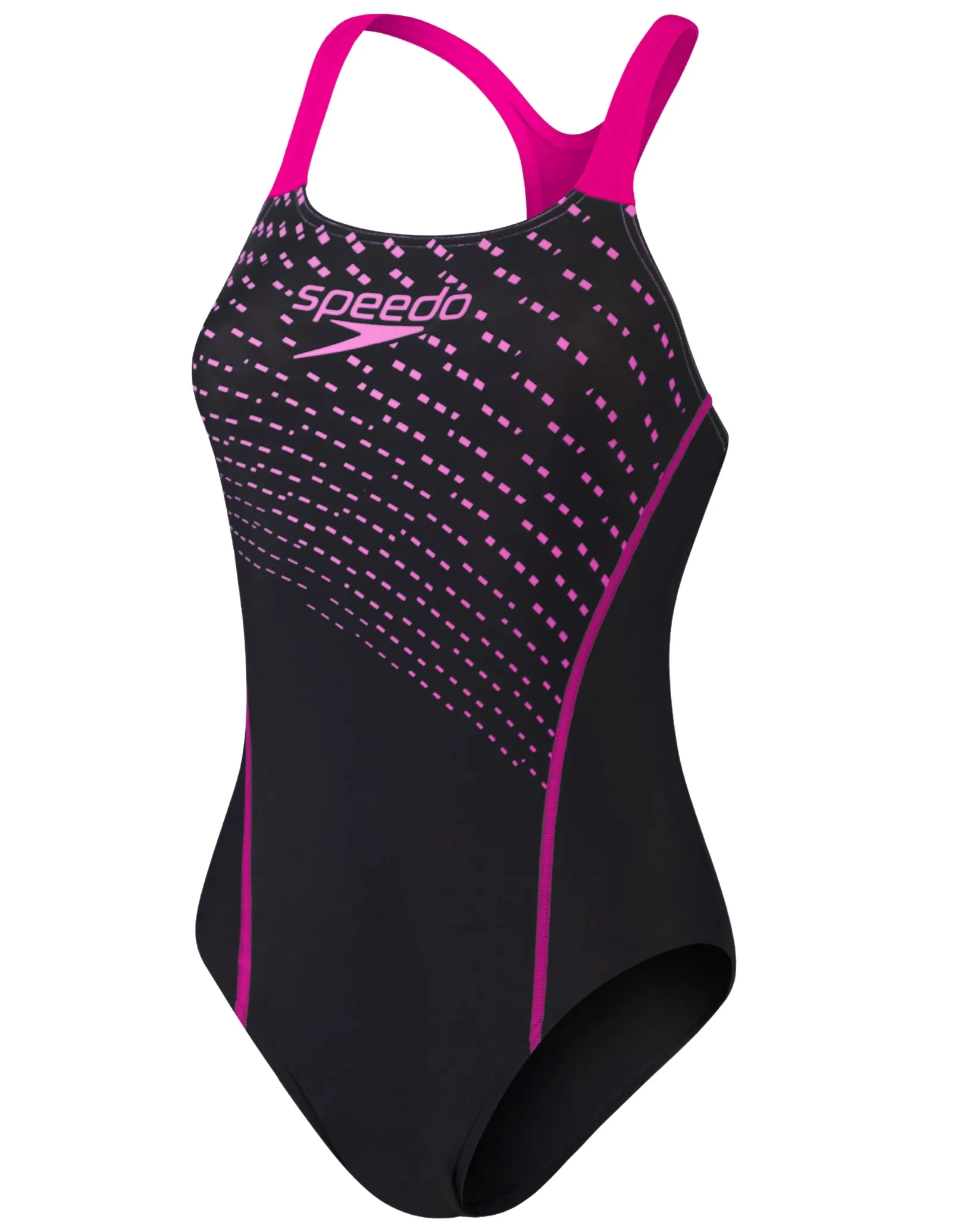 Medley Logo Medalist Swimsuit - Black/Purple